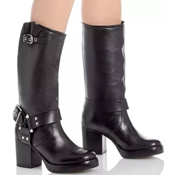 Schutz Kiara Moto Boots Black, Size 8.5 Brand New In Box - Picture 3 of 14